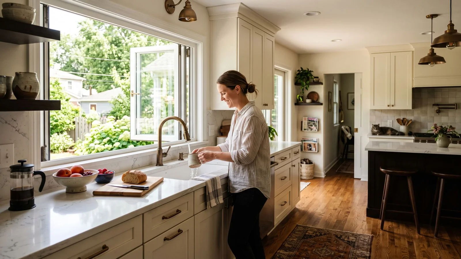 Bright summer Columbus, Ohio kitchen